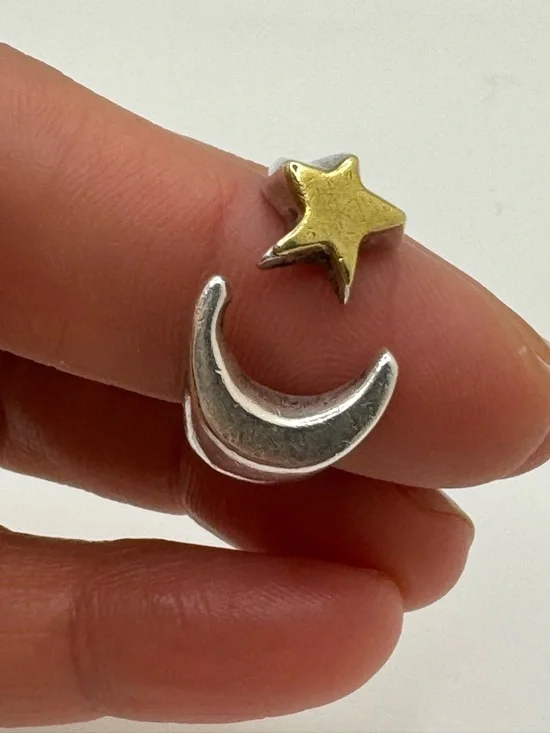 Vintage Moon and Star Mexico 925 Silver Ring - Picture 6 of 14